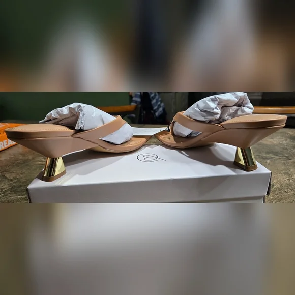 The Drop Women's Dakota Thong Scupted Heel Sandal #923, 924, 925 - Picture 5 of 14